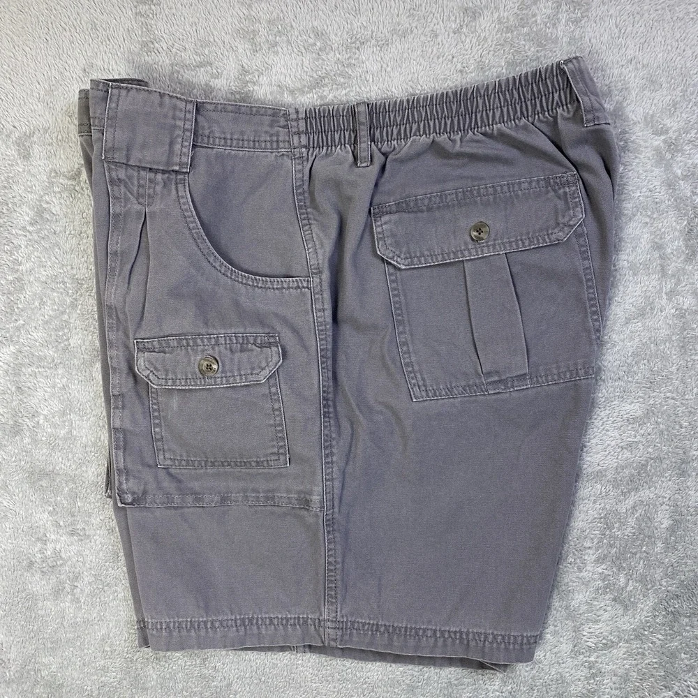 Red Head Shorts Men Cargo Gray Sz 42 Flex Waist 100% Cotton Utility Canvas Hike